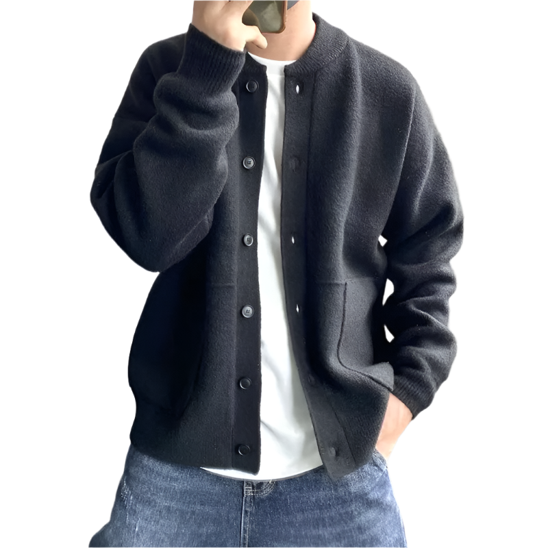 Matteo – Herrecardigan i Cashmereblanding med Knaplukning