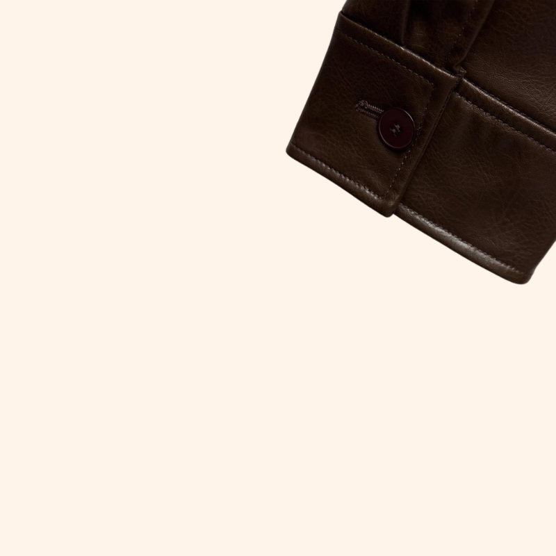 AntonioRicci Læder Efterårsjakke Til Kvinder