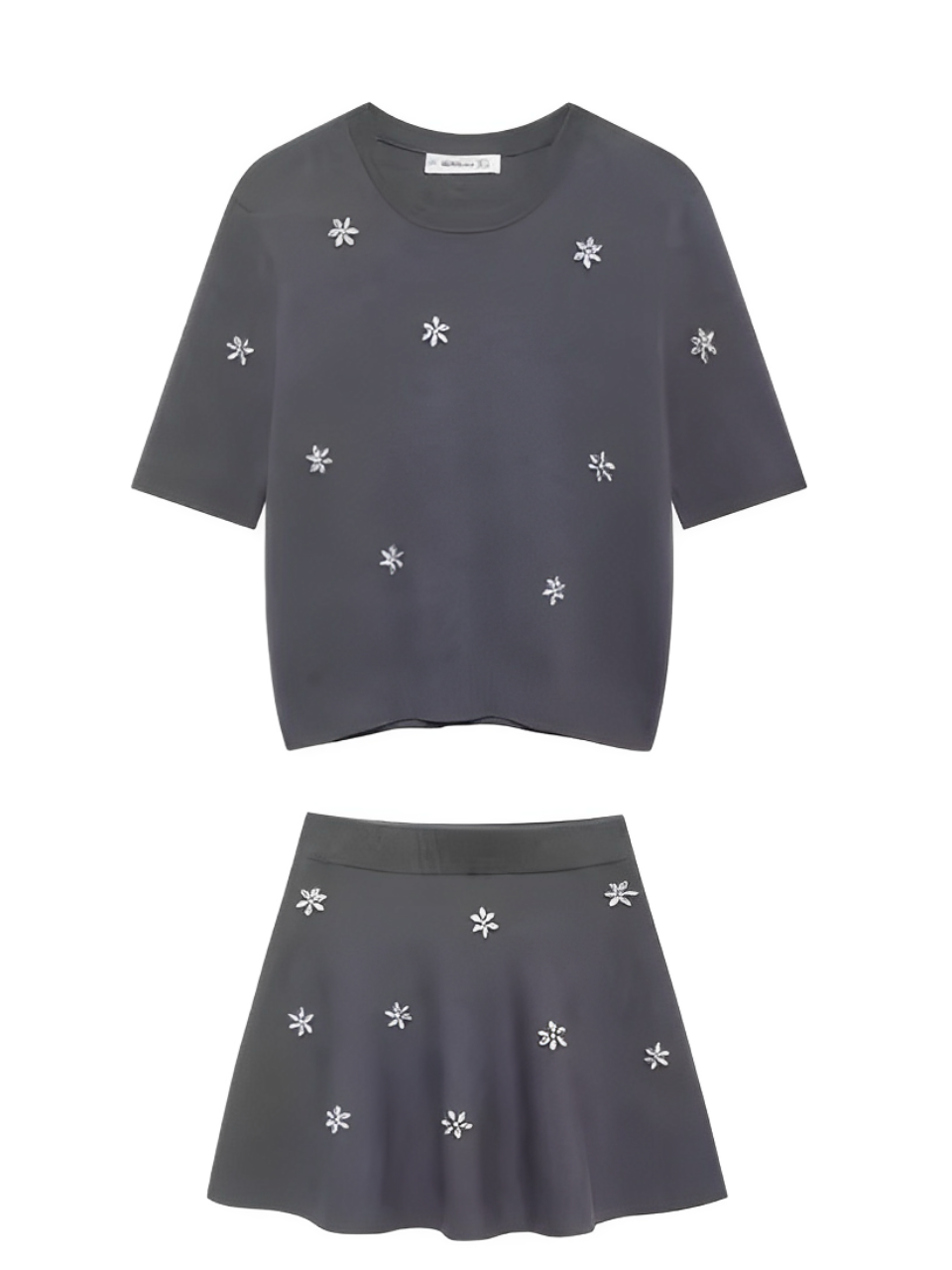 FabrizioFiore Strikket Co-ord Sæt med Blomster til kvinder