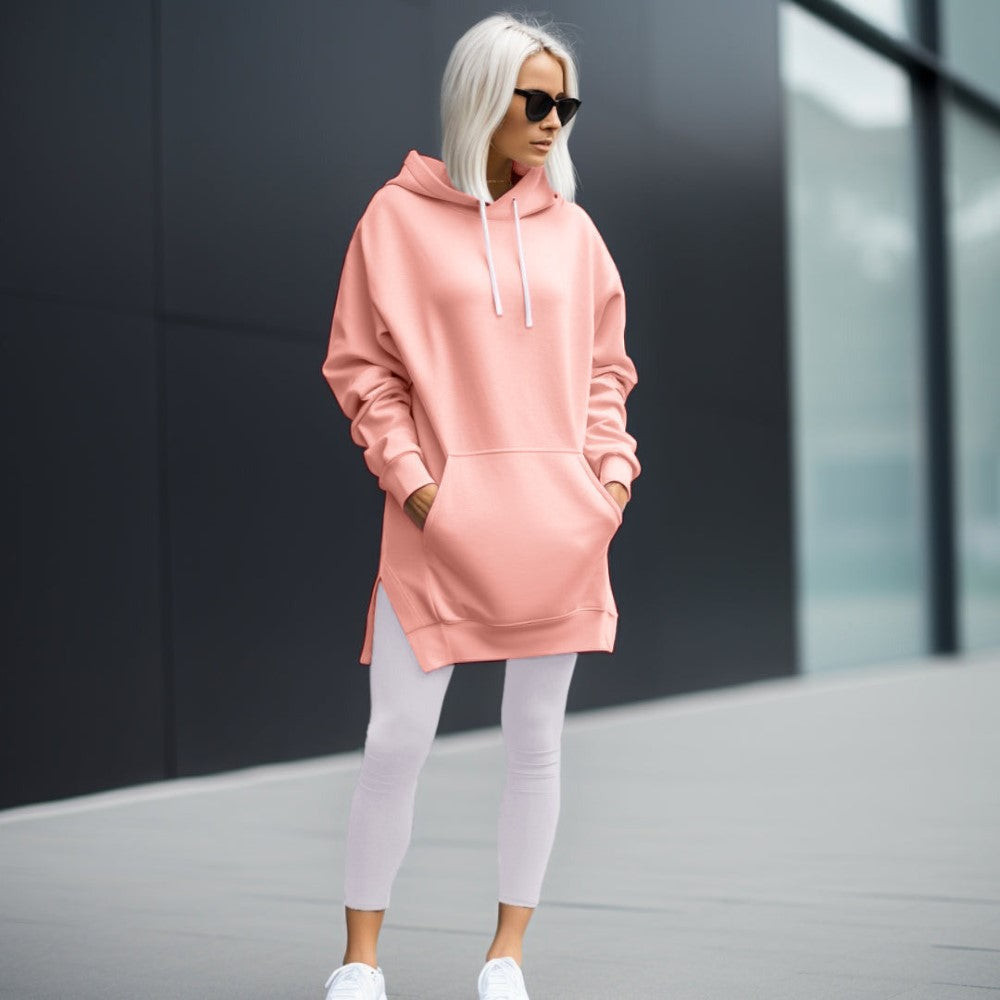 Aurora – Oversize Blød Hoodie Kjole til Kvinder