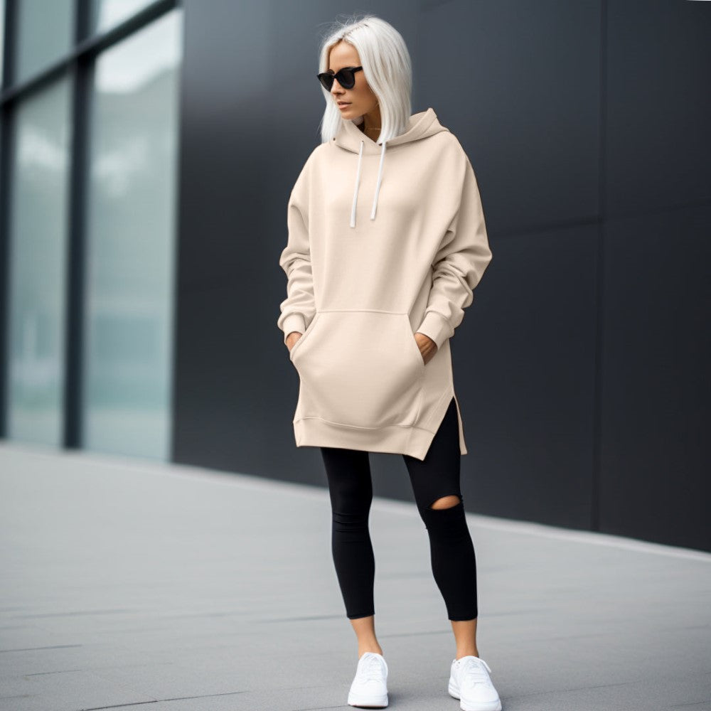 Aurora – Oversize Blød Hoodie Kjole til Kvinder