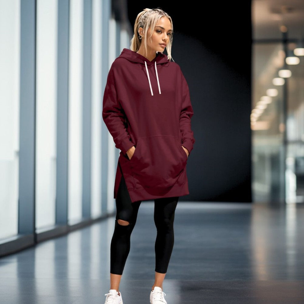 Aurora – Oversize Blød Hoodie Kjole til Kvinder