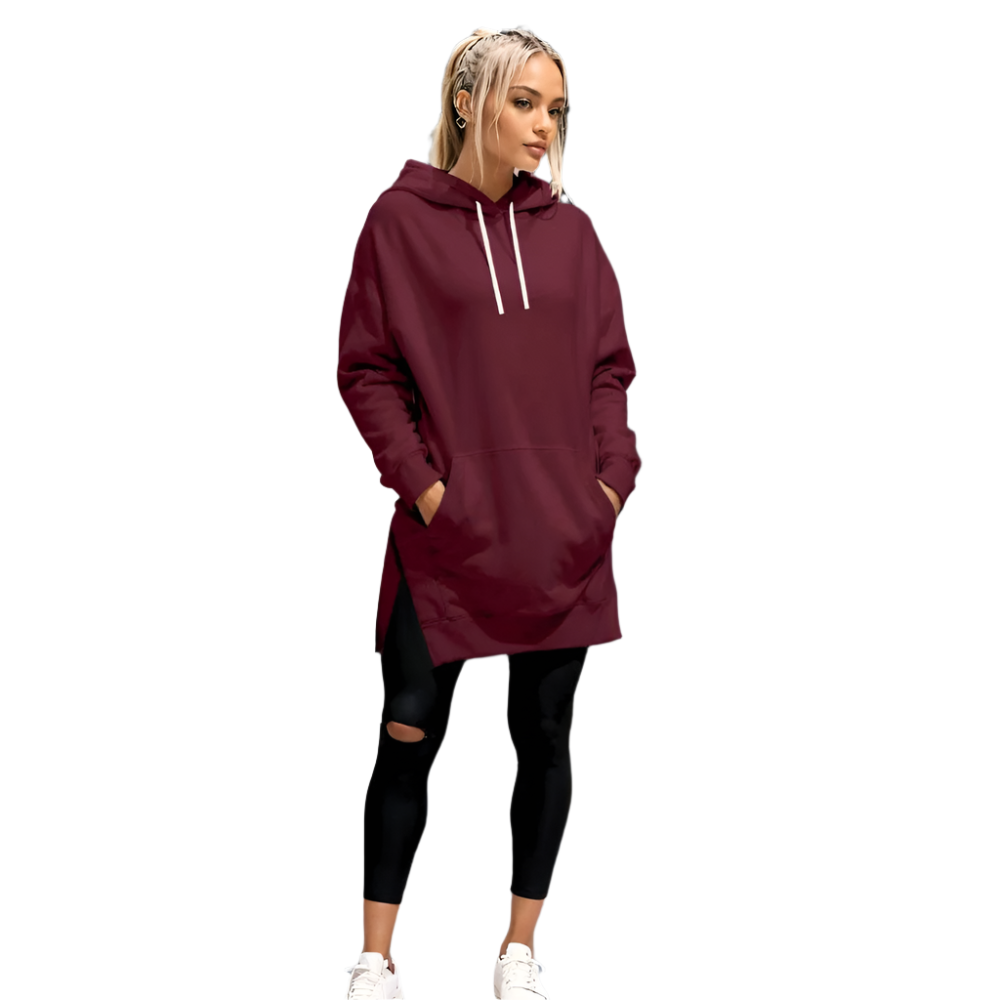 Aurora – Oversize Blød Hoodie Kjole til Kvinder