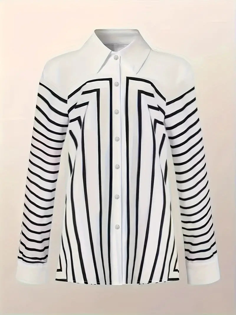 AntonioVecchi Elegant skjorte med stribet print
