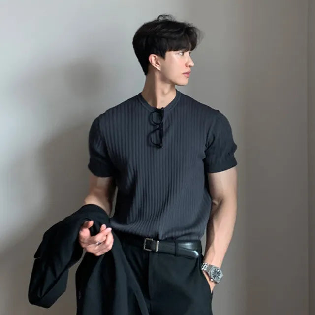 BrunoMarcello Strikket Poloshirt
