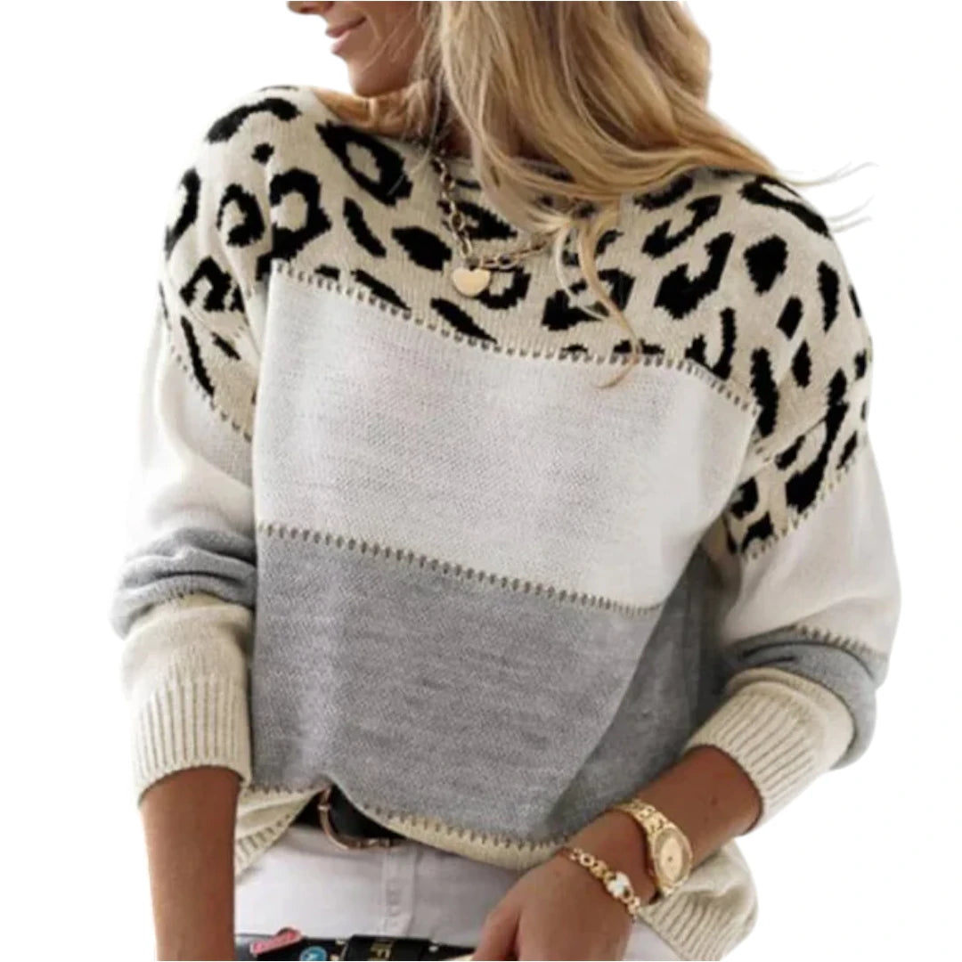 Alice – Casual Leopard Print Sweater til kvinder