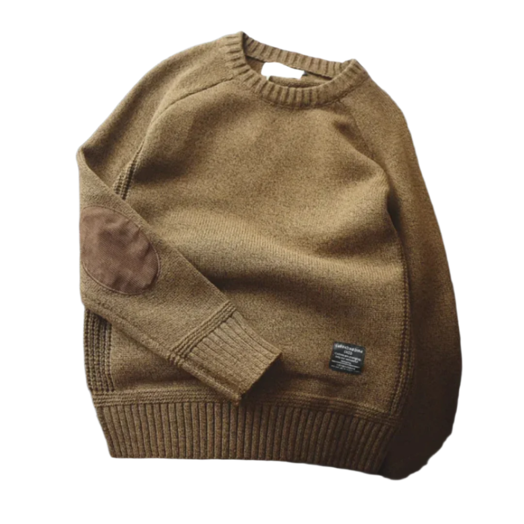 Lorenzo – Herre Pullover i Bomuld med Albuedetaljer