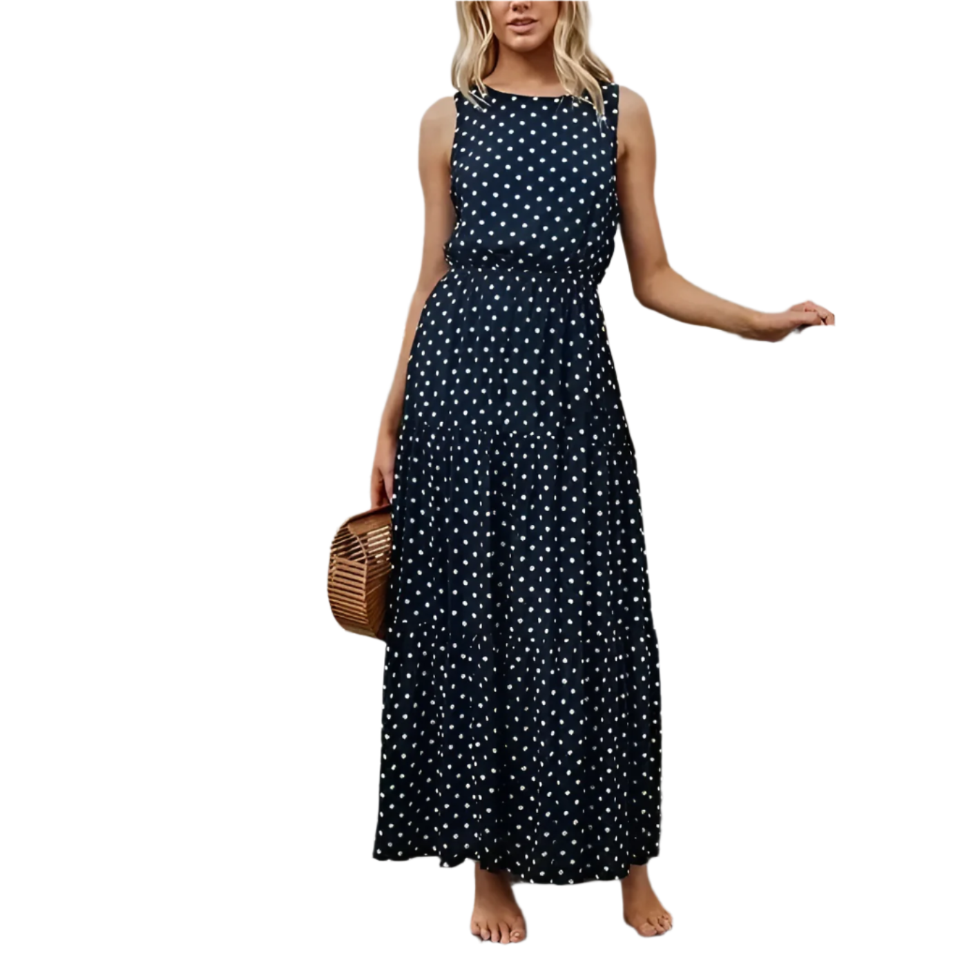 Isabella – Bohemeærmeløs Chiffonkjole til Kvinder