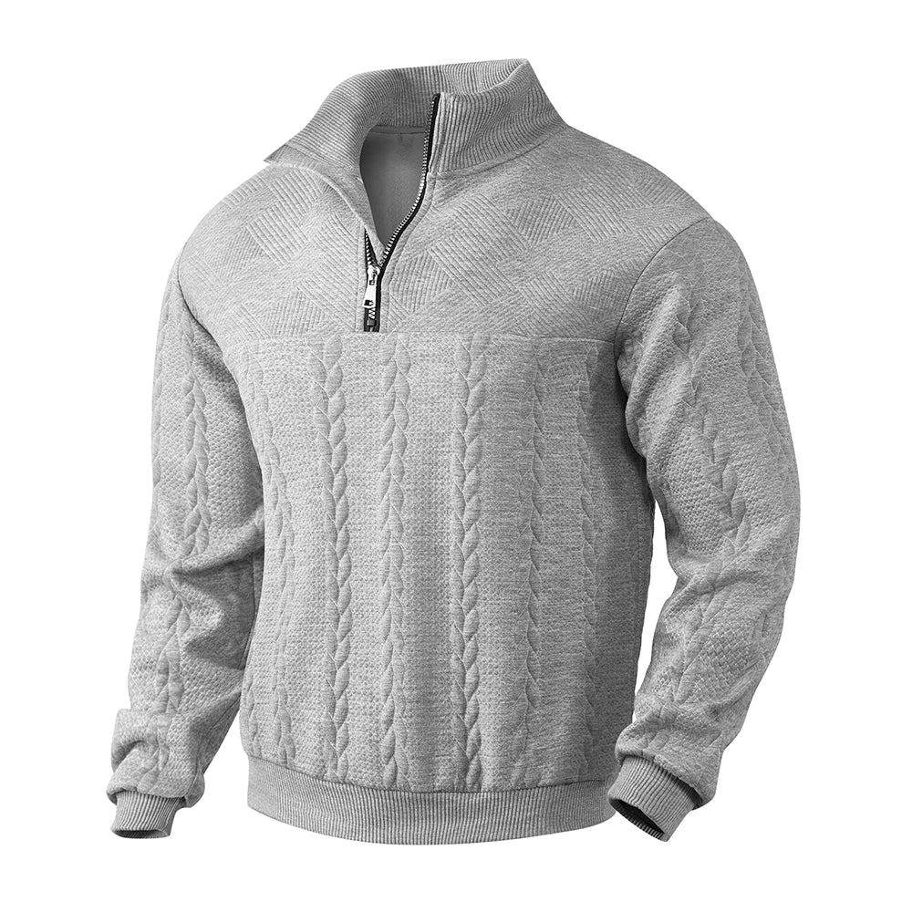 Lorenzo – Herretrøje med Afslappet Pasform og Stilfuld Quarter-Zip