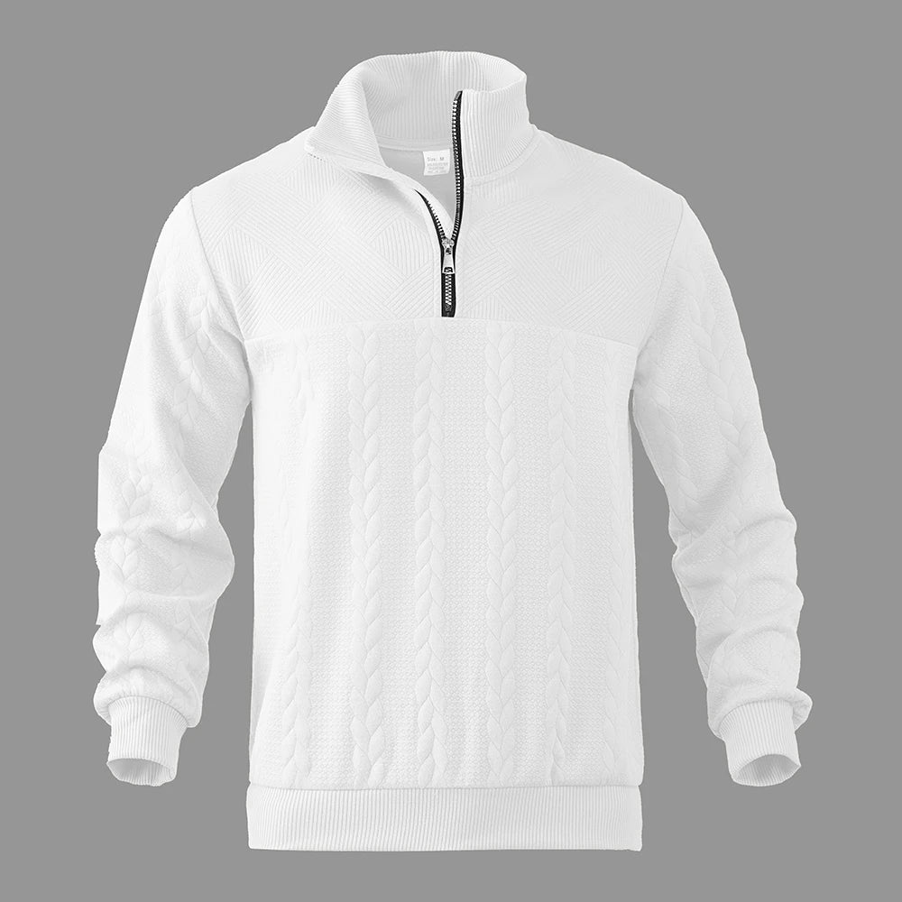 Lorenzo – Herretrøje med Afslappet Pasform og Stilfuld Quarter-Zip