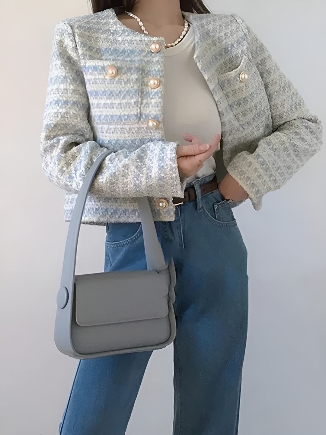 Camille – Stilfuld Tweed Blazer til Kvinder