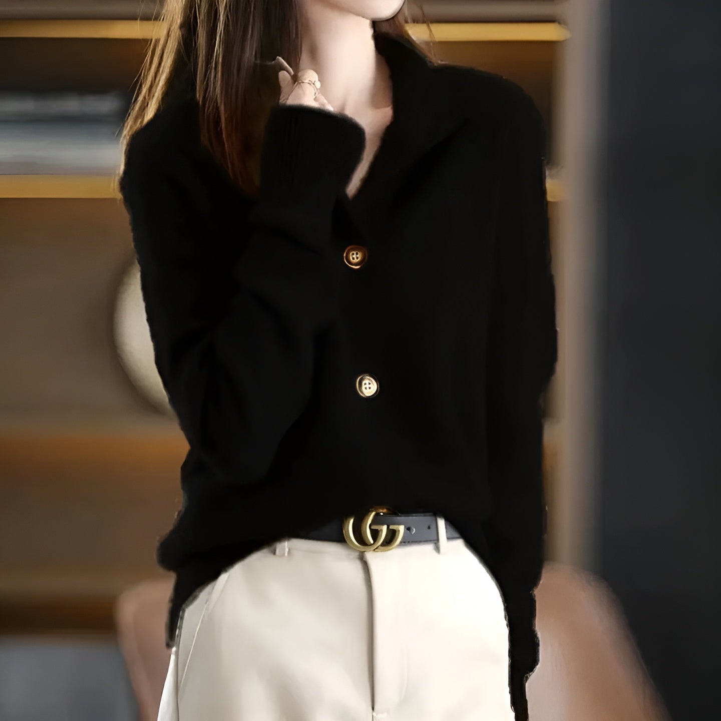 Clara – Tidløs Cashmere Damecardigan