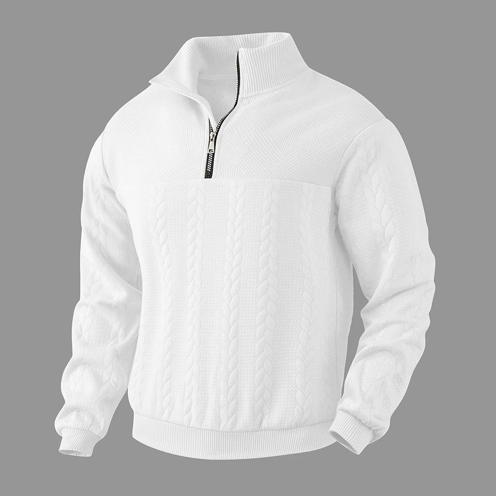 Lorenzo – Herretrøje med Afslappet Pasform og Stilfuld Quarter-Zip