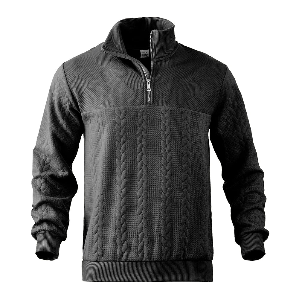 Lorenzo – Herretrøje med Afslappet Pasform og Stilfuld Quarter-Zip