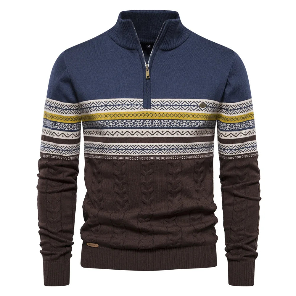 Lorenzo – Stilfuld Herre Fair Isle Uldtrøje