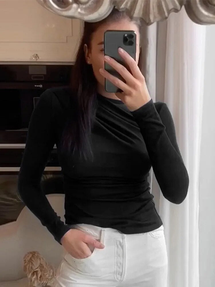 Isabella – Højelastisk Asymmetrisk Damebluse