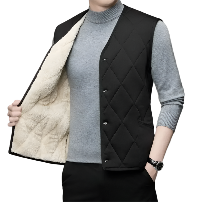 Lorenzo – Varm Fleece Vest til Mænd med Løs Pasform