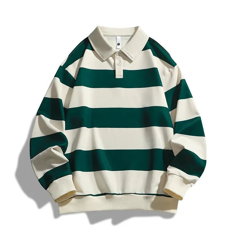 Lorenzo – Hurtigttørrende Striped Polo til Mænd