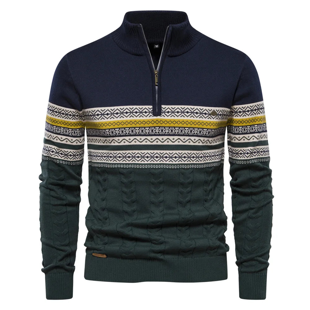 Lorenzo – Stilfuld Herre Fair Isle Uldtrøje