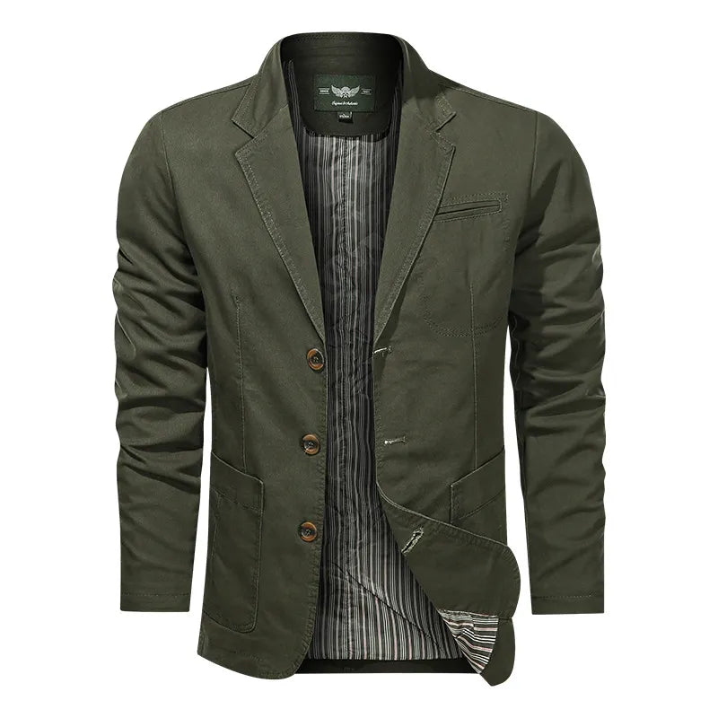 MarcoFerri Retro Ensfarvet Blazer
