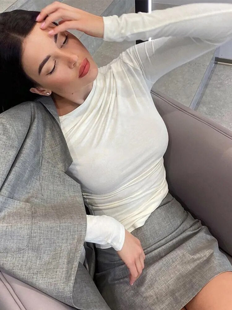 Isabella – Højelastisk Asymmetrisk Damebluse