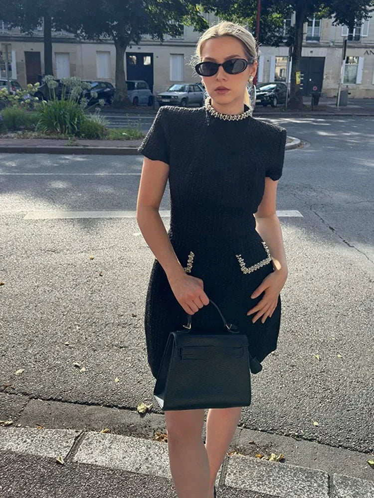 LiviaSantoro Elegant Tweed Kjole Til Kvinder