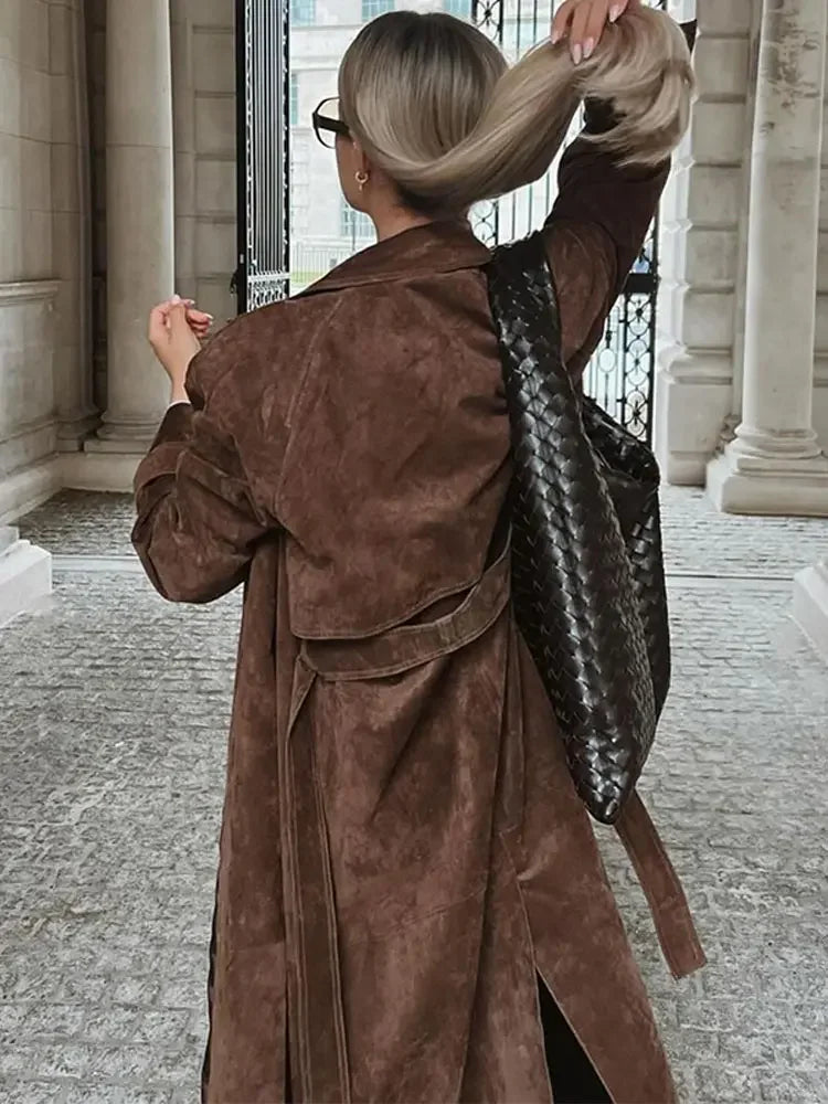 ChiaraSeta Lang Vegansk Læderjakke Til Damer