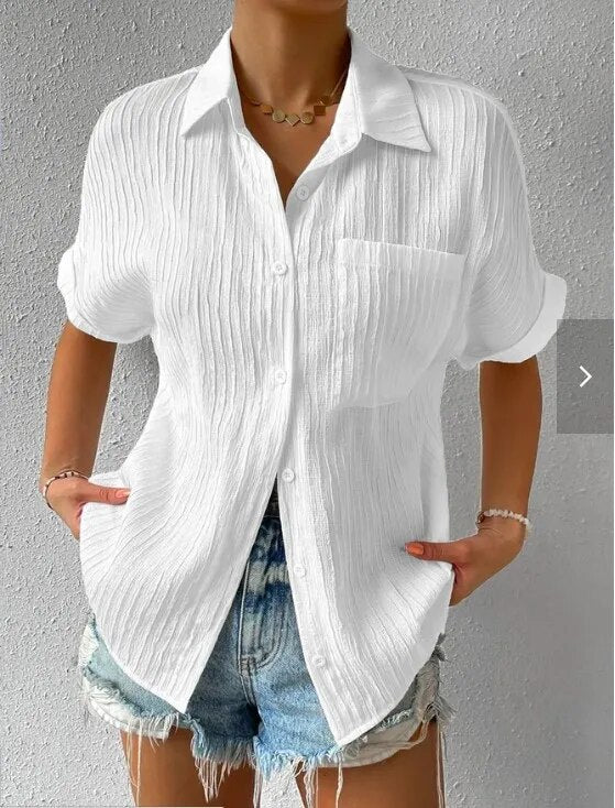 Loisana | Casual plisseret skjorte med revers