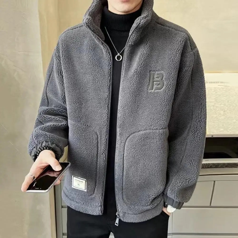 FabioSartori Fleece-jakke med lynlås til mænd