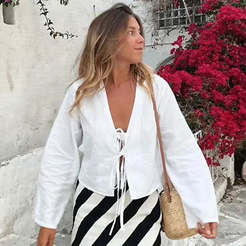 ValentinaRicci top med sløjfelukning til kvinder