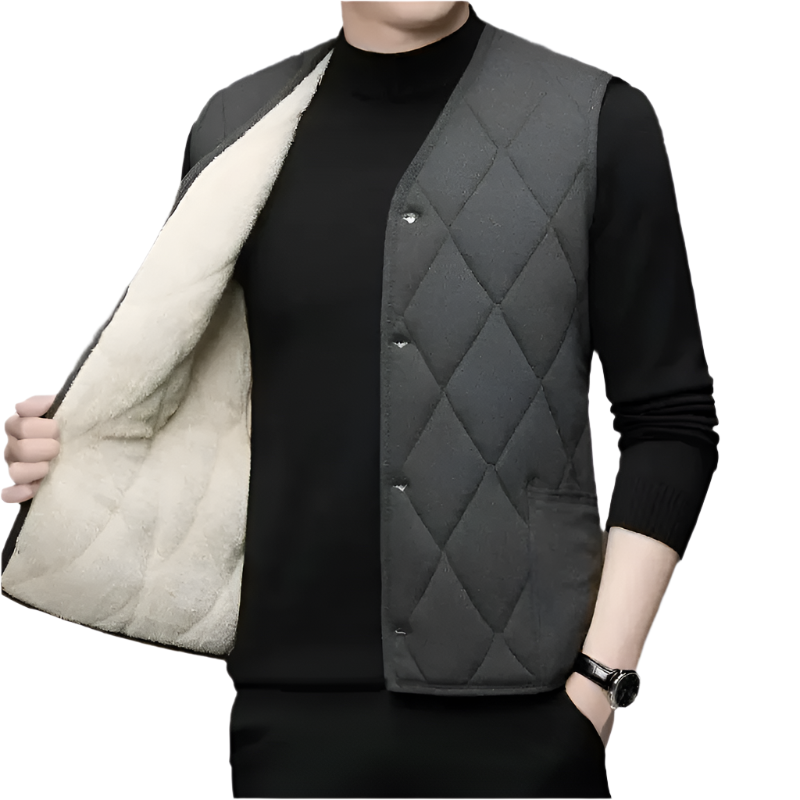 Lorenzo – Varm Fleece Vest til Mænd med Løs Pasform