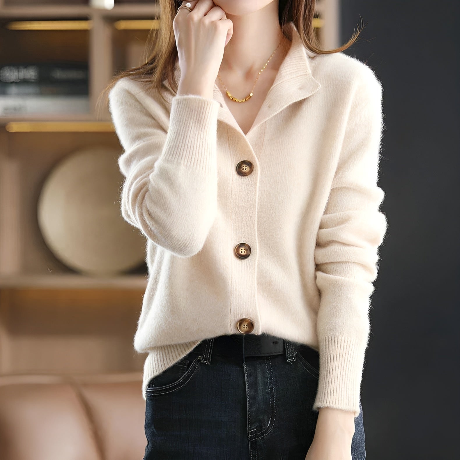 Clara – Tidløs Cashmere Damecardigan