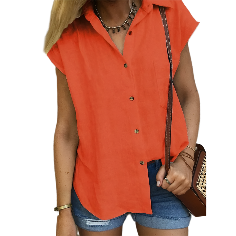 Camila – Oversize Ærmeløs Sommertop til Kvinder