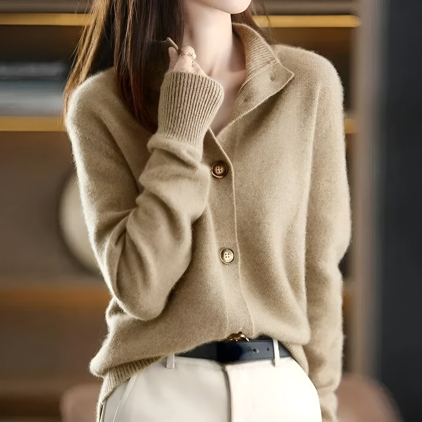 Clara – Tidløs Cashmere Damecardigan