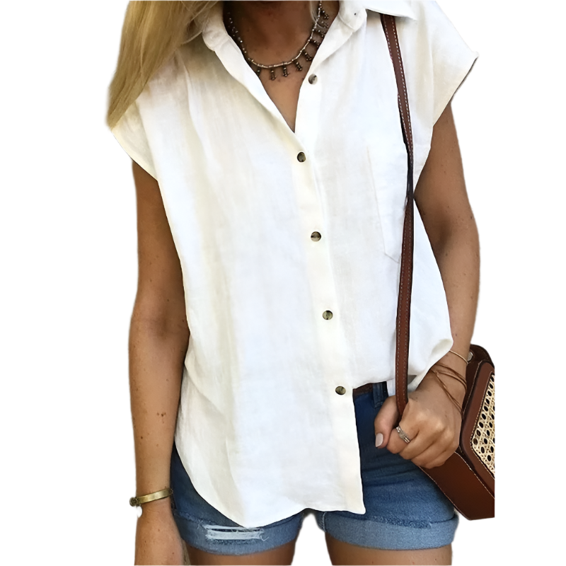 Camila – Oversize Ærmeløs Sommertop til Kvinder