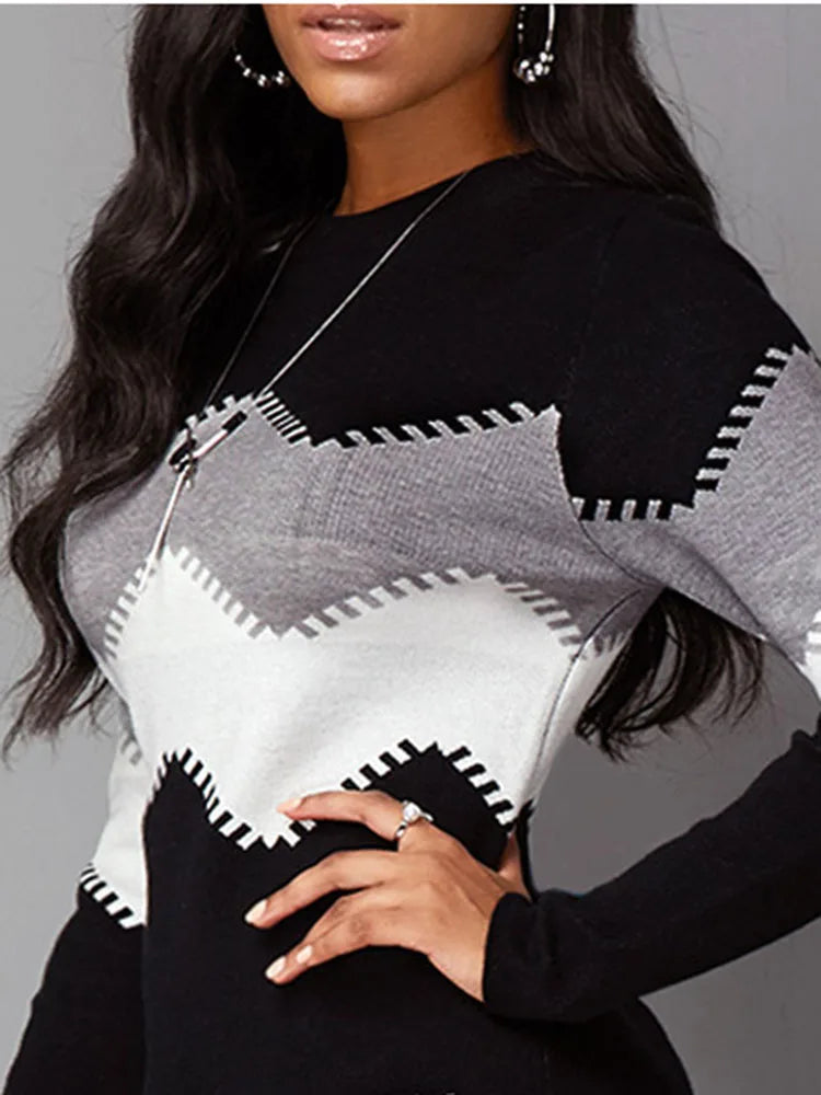 EmiliaConti Langærmet strikket kjole