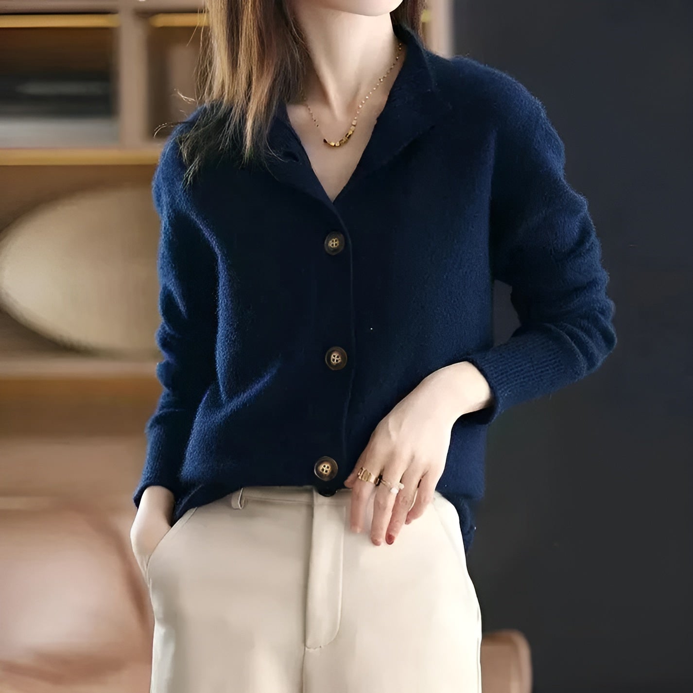 Clara – Tidløs Cashmere Damecardigan