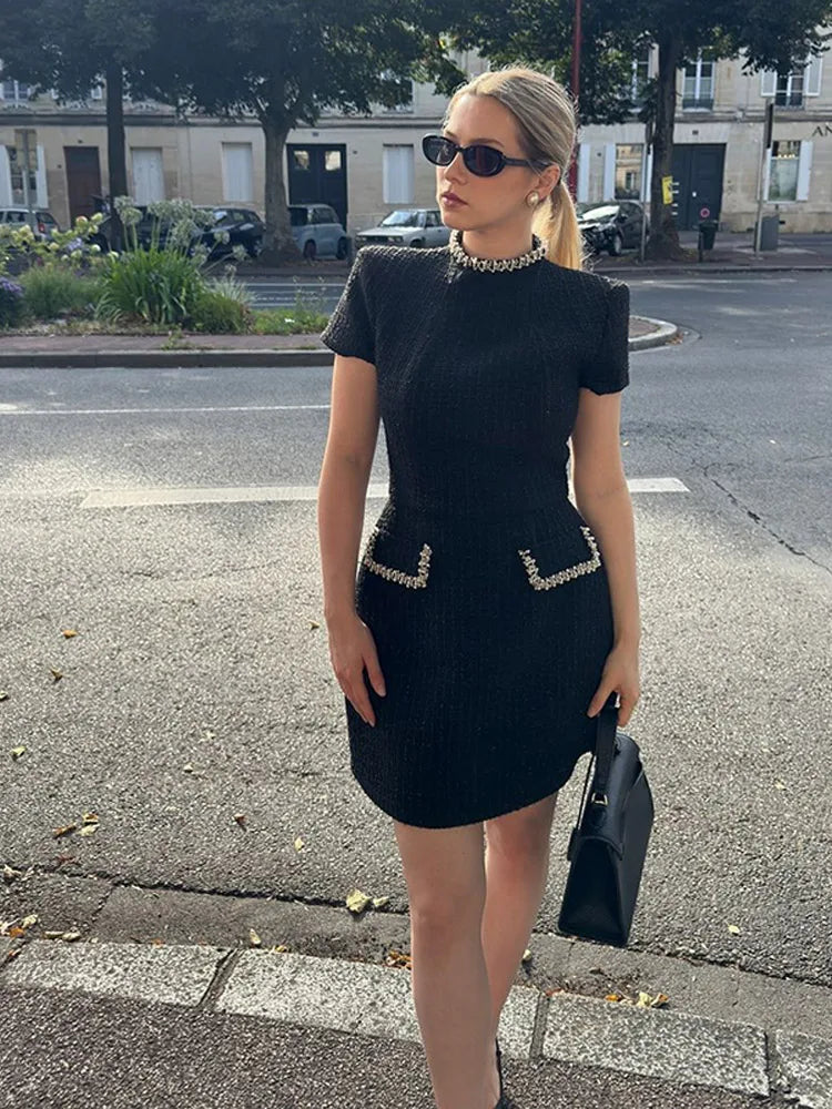 LiviaSantoro Elegant Tweed Kjole Til Kvinder