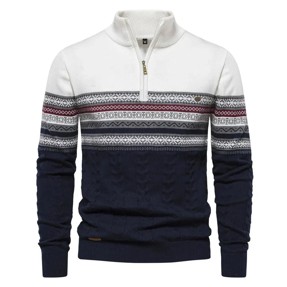 Lorenzo – Stilfuld Herre Fair Isle Uldtrøje