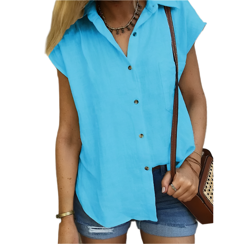 Camila – Oversize Ærmeløs Sommertop til Kvinder