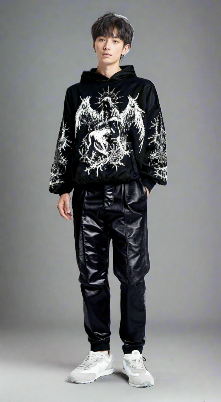 PaoloGreco Gothic Patchwork Hættetrøje