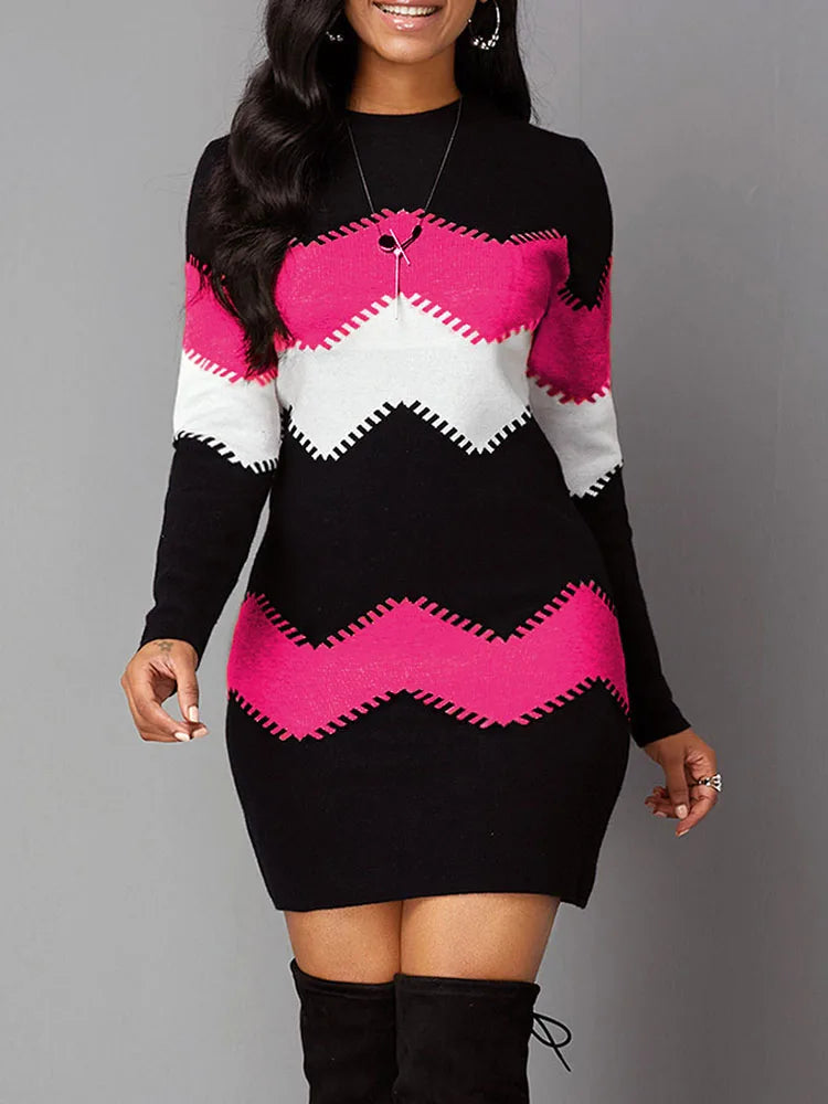 EmiliaConti Langærmet strikket kjole