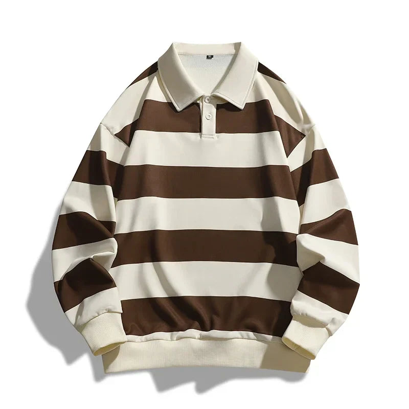 Lorenzo – Hurtigttørrende Striped Polo til Mænd