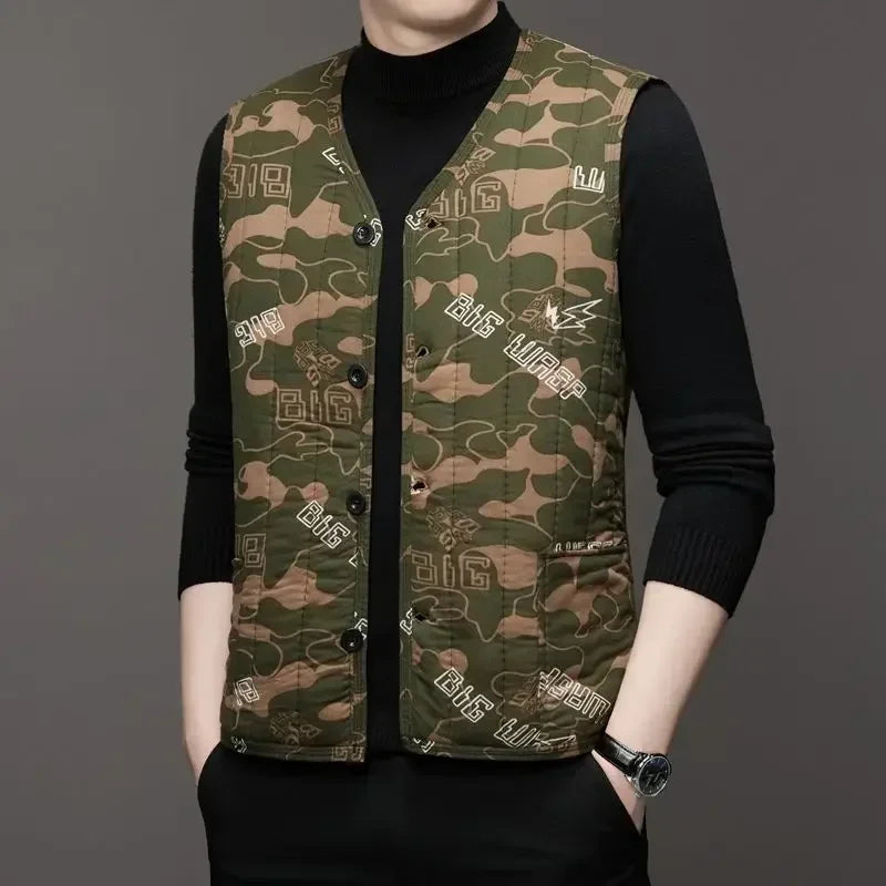 Lorenzo – Varm Fleece Vest til Mænd med Løs Pasform