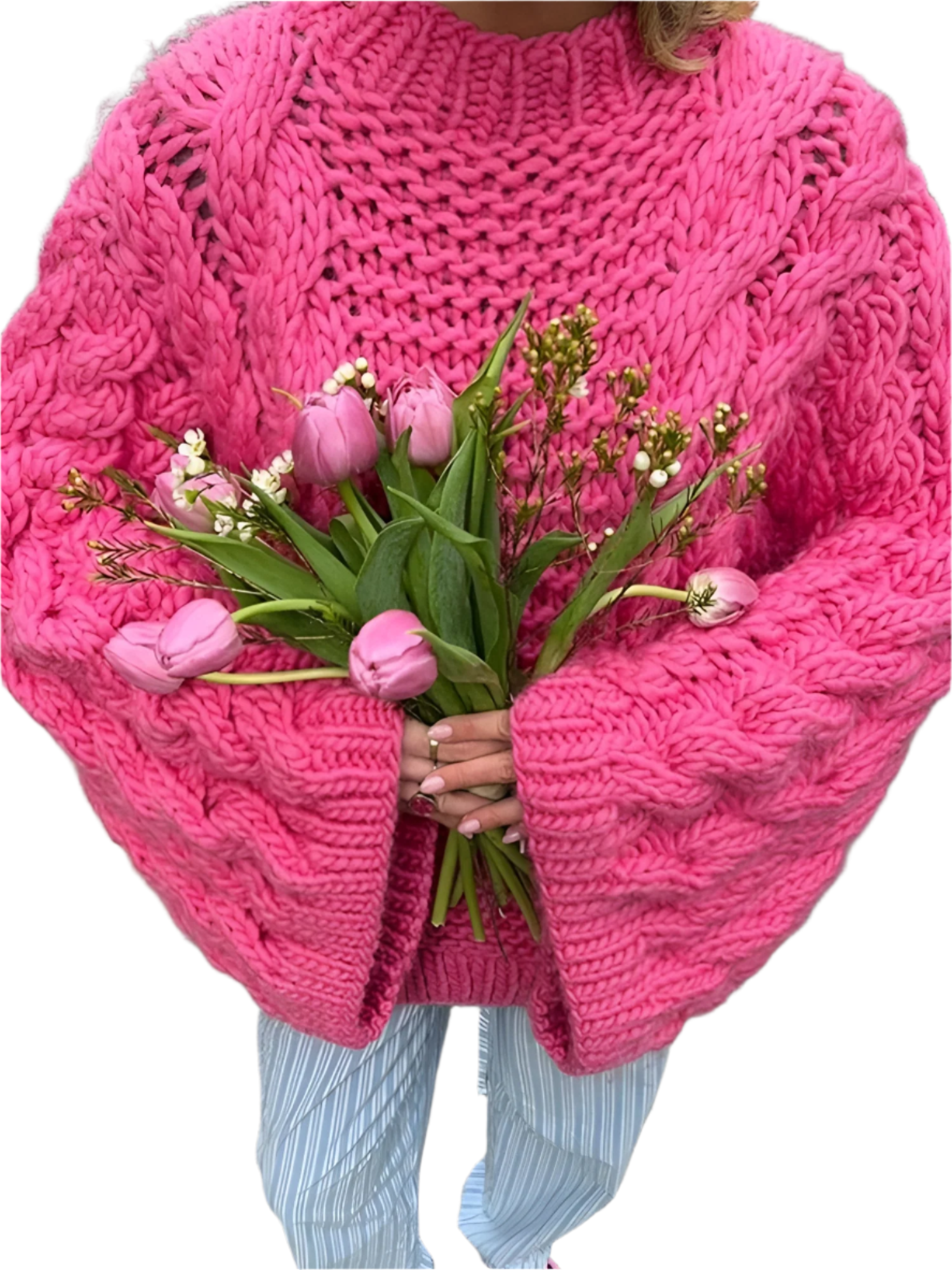 Amélie – Komfortabel Oversize Strikket Damecardigan