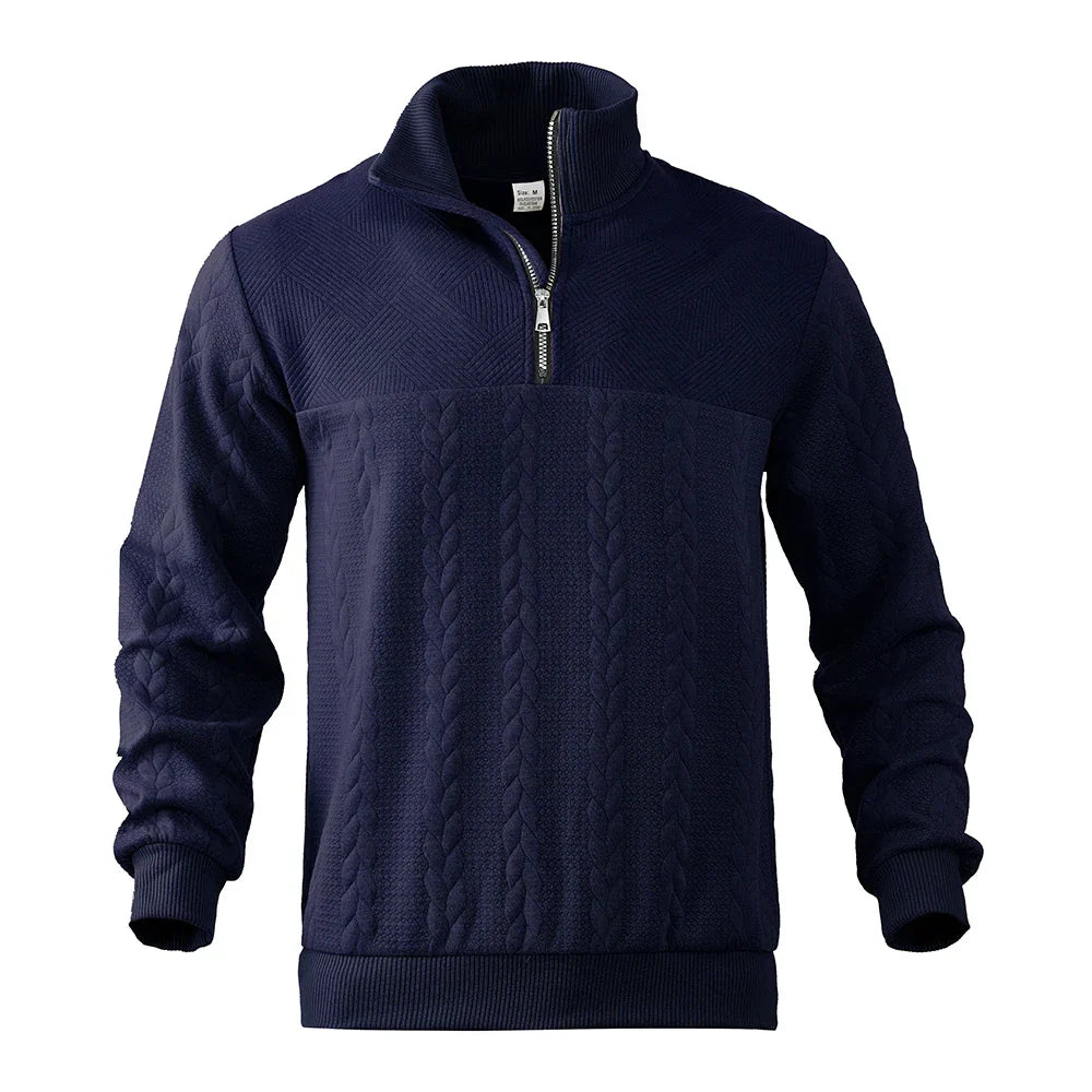 Lorenzo – Herretrøje med Afslappet Pasform og Stilfuld Quarter-Zip