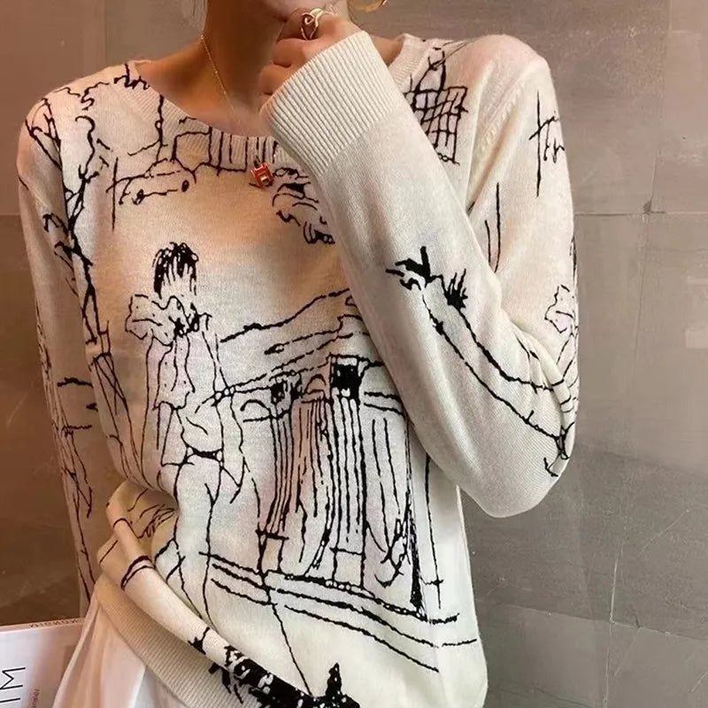 DarioAmato uldstrikket T-shirt