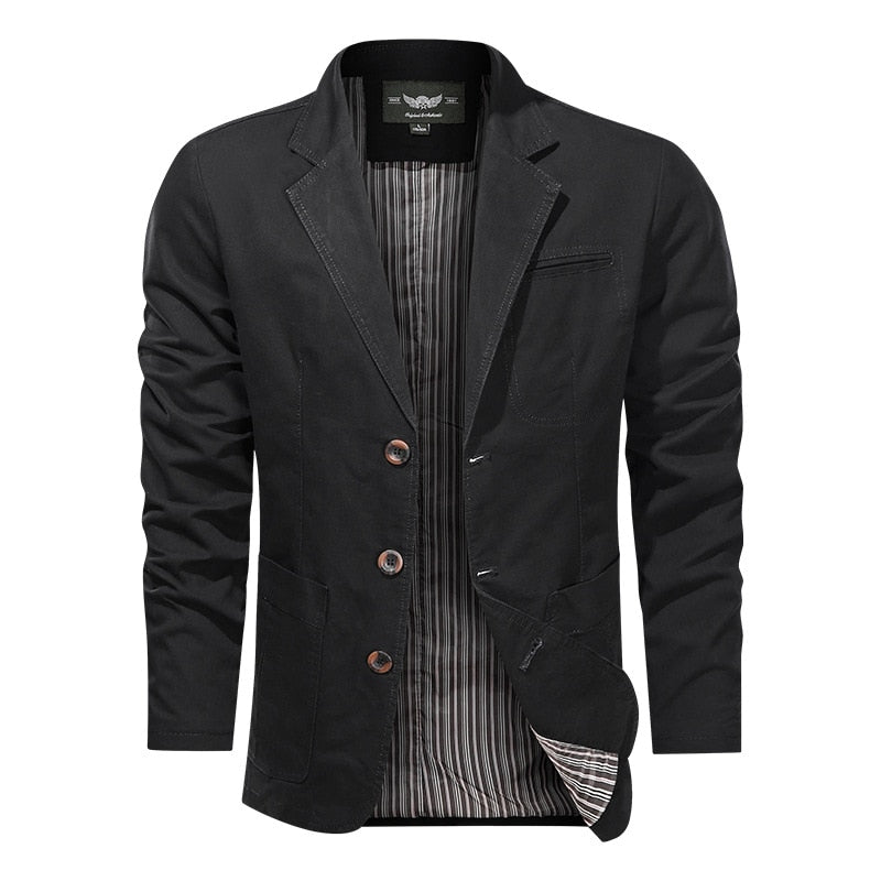 MarcoFerri Retro Ensfarvet Blazer