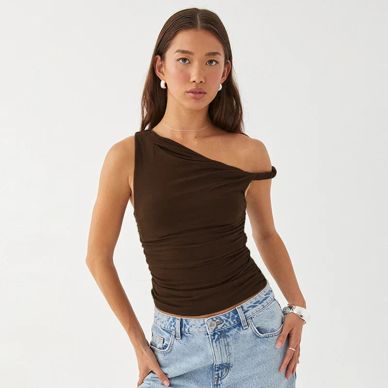 MatteoConti Slim Fit Single Strap Top Til Damer