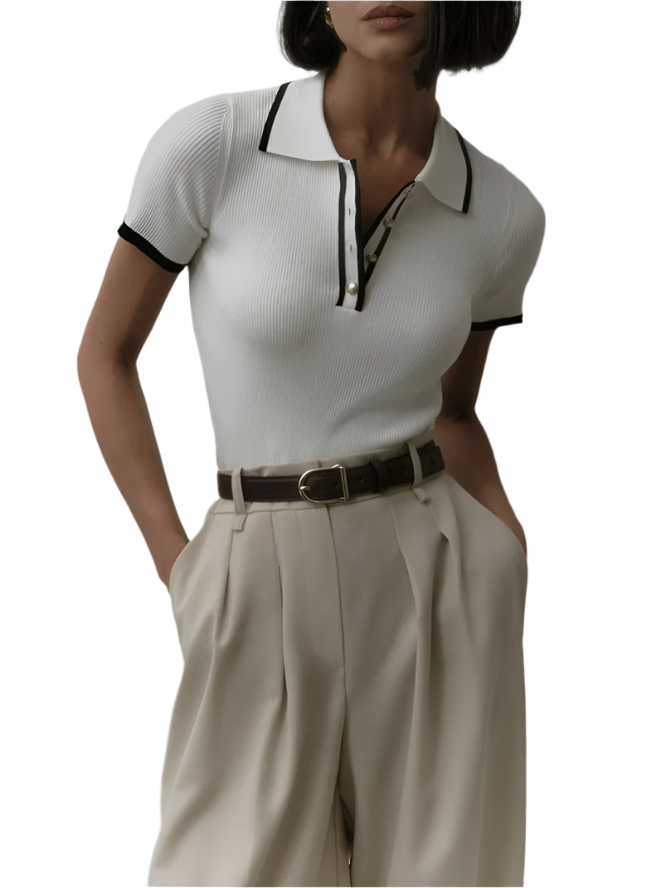 Lorenzo – Moderne Strikket Herre Polo